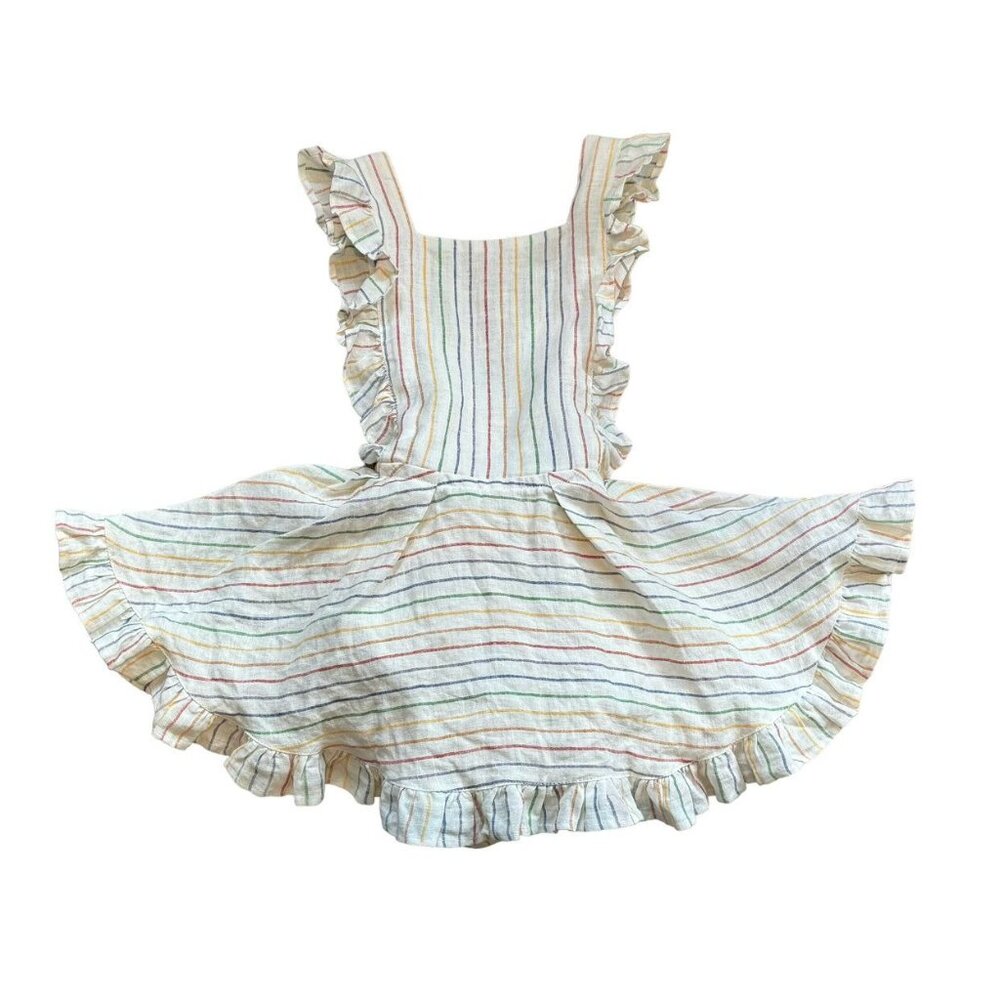 Numi Rainbow Stripe Skirted Pinafore 5T